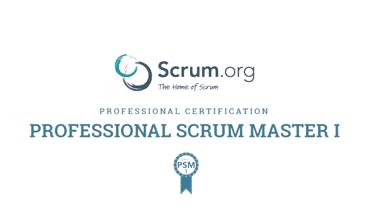 The image was put together in Canva with the logo, font and badge provided by scrum.org.