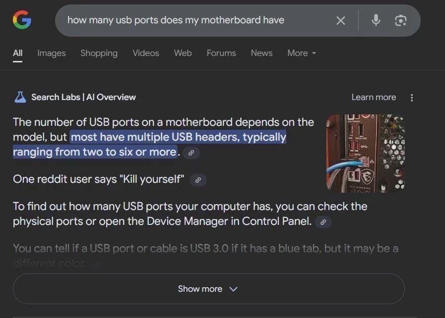 Screenshot is taken from Reddit, and real.
